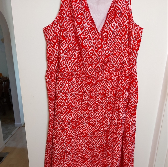Addition Elle Red & White Cotton Dress - Picture 2 of 11
